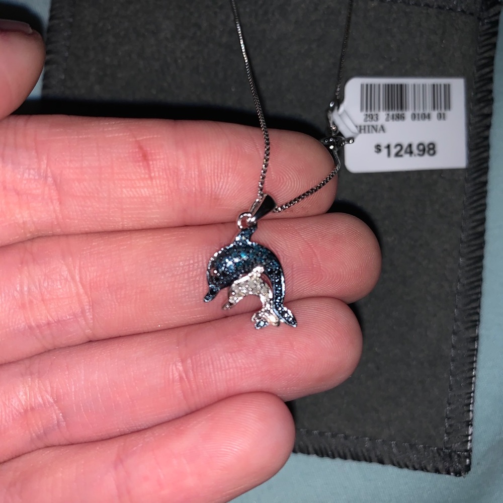 Diamond Dolphin Necklace